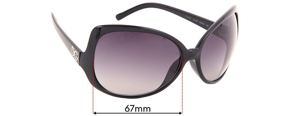 Dolce & Gabbana DG6035 Replacement Sunglass Lenses - 67mm wide
